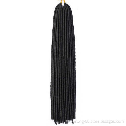 Straight Faux Locs Crochet Hair Extensions Dread Locks Hair Soft And Long 20inch Ombre Color Synthetic Fiber Afro Faux Locs